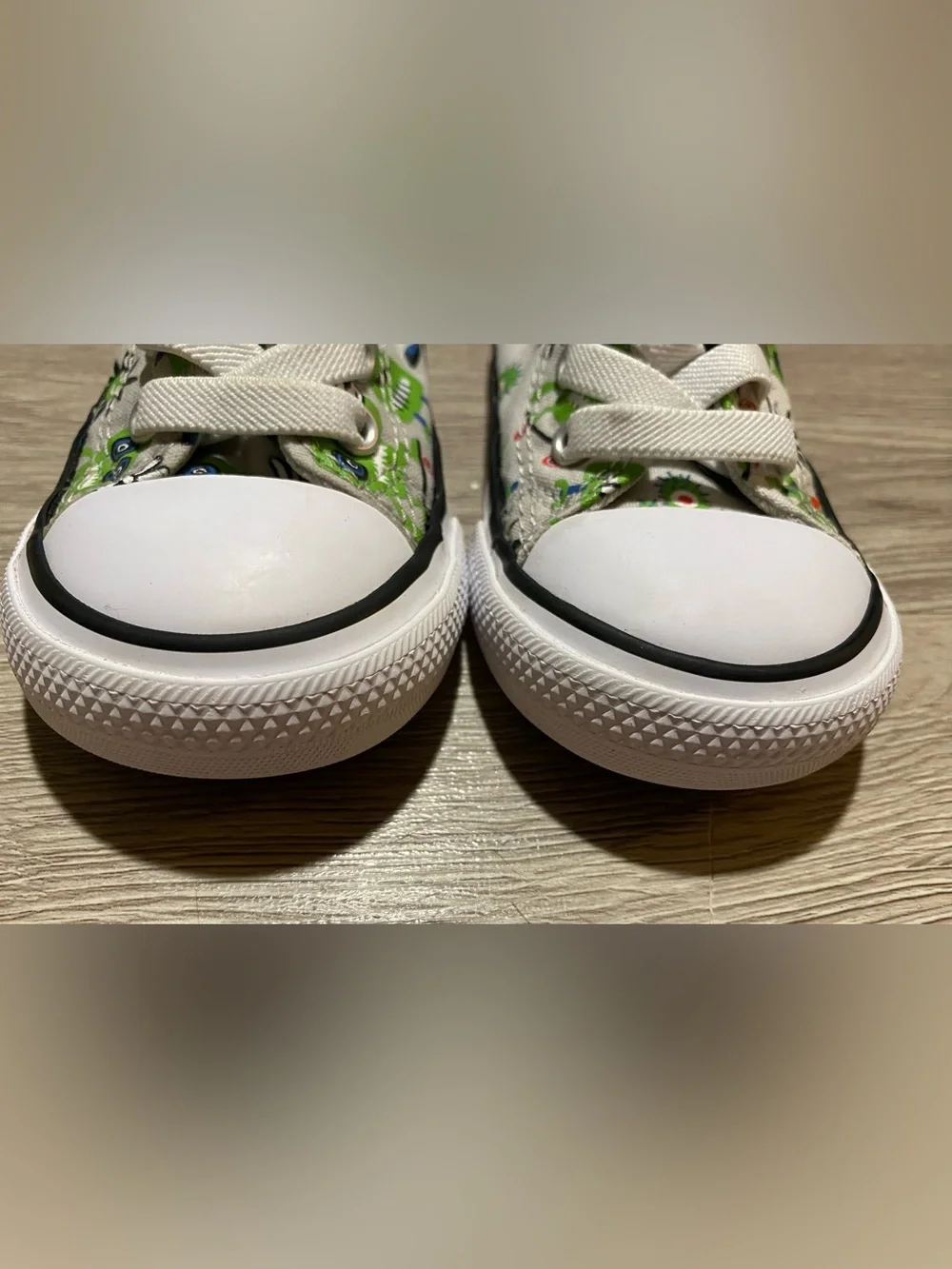 Converse High Tops ~ Infants Size 6 ~ Grey with Green Monsters